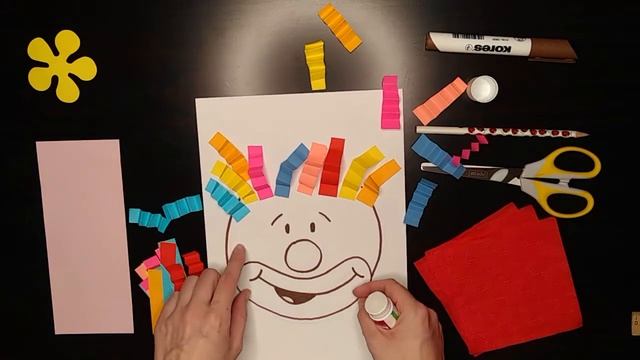 Аппликация. Весёлый клоун. Творческий мастер-класс для детей и родителей. смотреть онлайн