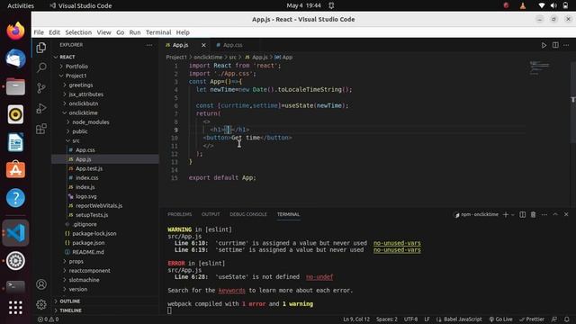 React JS Tutorial: Build on Real Time Clock