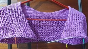 Кардиган Фиалка спицами, не реглан, не погон, для всех размеров и возрастов