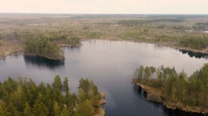 Озёра Большие и малые Тоньки с высоты. Южский район. Ивановская область. 4К