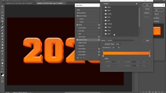 photoshop 3D text effect-2023 смотреть онлайн