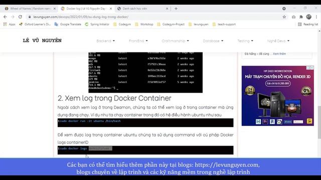 Bài 9: Hướng dẫn xem log trong docker смотреть онлайн