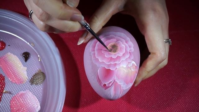 Пасхальный мастер класс деревянное яйцо, роспись двойной мазок / one stoke Pebeo Studio Acrylics