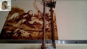 Пирограф. ЧПУ выжигатель. Охотники на привале.