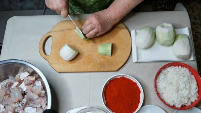 СИКХЭ с рисом (маринованная рыба с редькой и рисом)