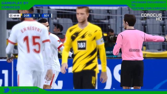 Borussia Dortmund vs Sevilla | Signal Iduna Park | UEFA Champions League | PES 2021 смотреть онлайн