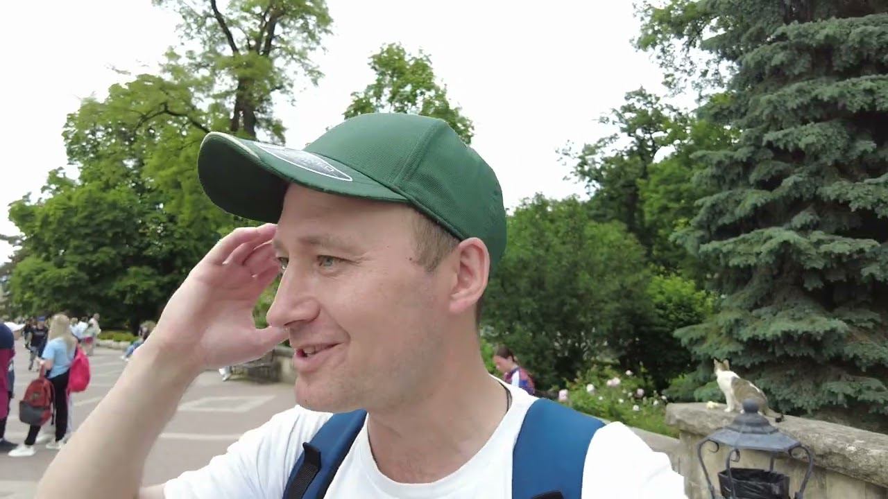 Пешая прогулка по городу Кисловодск-Курортный бульвар, проба минеральной воды (2 серия)
