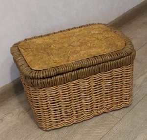 МК. Коробка с крышкой из бумажной лозы. #177