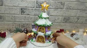 Ёлка домик из теста. Новогодние поделки. DIY.
