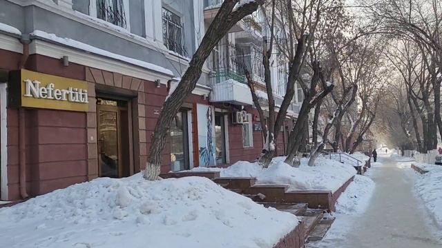 Бухар-Жырау, ул. Чкалова | Прогулка по Караганде (18.01.2023)