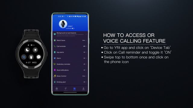 USER GUIDE - Orbit Sports Smartwatch ( How to Access Voice Calls on Phone ) смотреть онлайн