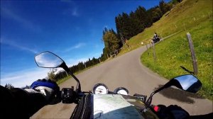 Kawasaki Zr7 "vs" Suzuki GSR 750 || Austria Kitzbühelhorn Panoramastreet (both 35KW/48HP)