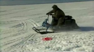 Мотобуксировщик ЧИНУК с лыжным модулем.