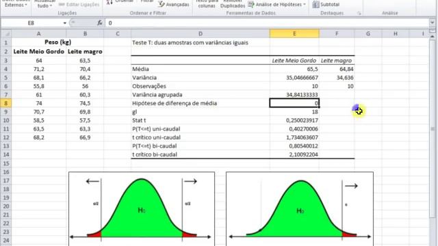 Teste-t duas amostras - Excel смотреть онлайн