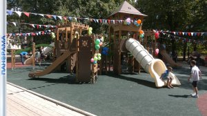 Новая детская площадка в парке кованных фигур. Подарок от шеф-региона Москва к 155-годовщине Донецка