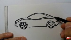 Рисуем СПОРТИВНУЮ МАШИНУ DRAWING SPORT CAR