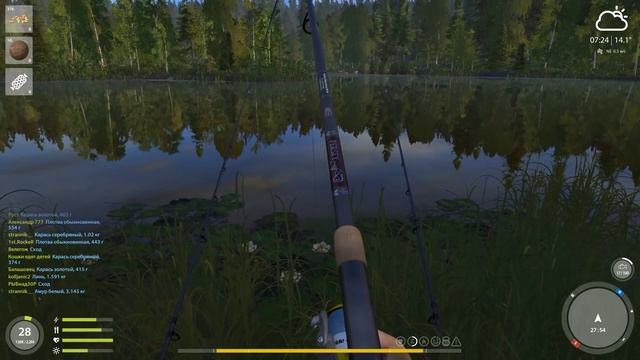 Русская рыбалка 4 - озеро Старый Острог - Лещ перед островом смотреть онлайн