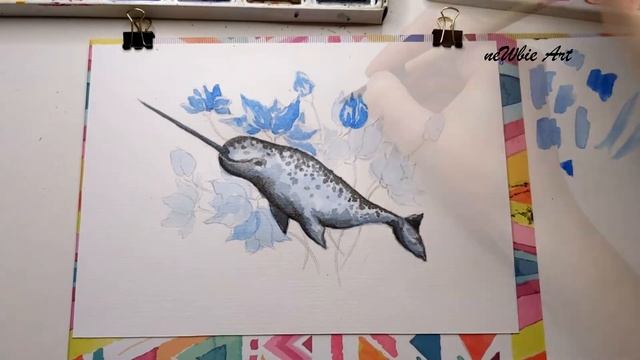 Рисунок акварелью "нарвал цветы" смотреть онлайн