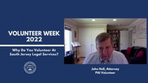 John Holl On Why He Volunteers At South Jersey Legal Services