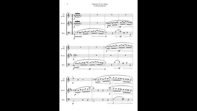 Domenico Scarlatti - Sonata K.533 in C Major for Woodwind Trio (Flute) - Sheet Music смотреть онлайн