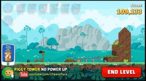 CheesyFace Angry Birds Friends Piggy Tower Walkthrough Level 9 NO POWER UP