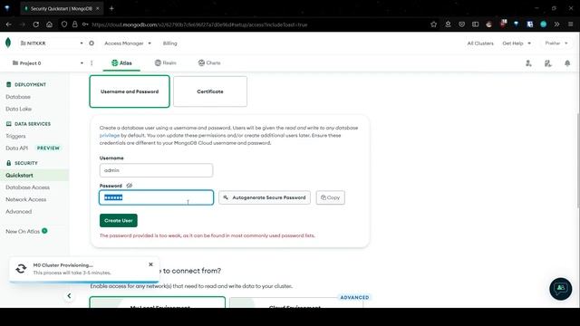 MongoDB: Creating Database on MongoDB Atlas (on MongoDB Official site) Website (