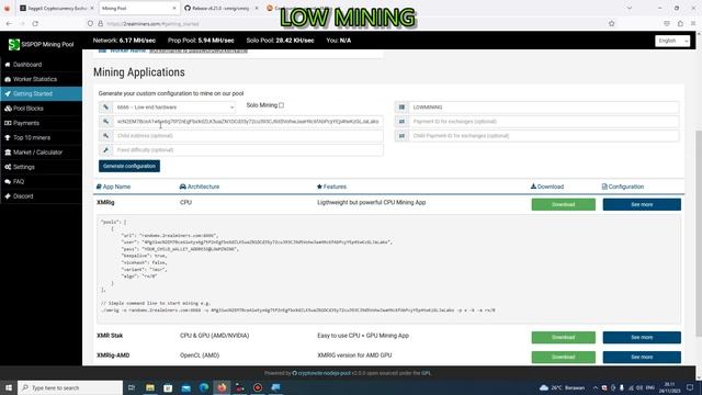 Mining Sispop Coin CPU Mining Algo RandomX