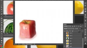 Как сделать квадратные фрукты Уроки фотошопа
