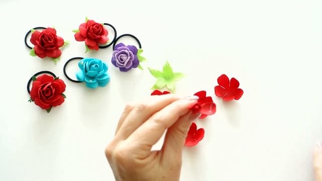 Розочки из фоамирана. Самый быстрый и легкий способ.