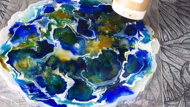 Поднос ResinArt мастер класс.Трехслойная заливка смотреть онлайн
