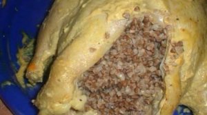 Утка в рукаве с гречкой