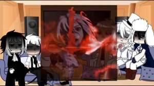 BSD react to (fem) chuuya as arlecchino (genshin impact) реакция БСД на чую как арлекино из геншина