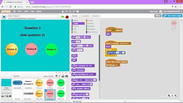 13 (of 17)-Identify Correct and Incorrect Answer Choices for Question #2 (Code Quiz Game in Scratch смотреть онлайн