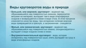 Круговорот воды в природе гидрологический цикл