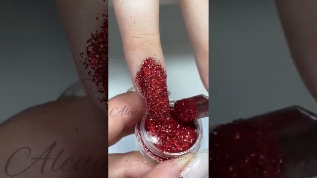 Сухие блестки как дизайн✅ #блесткинаногтях #маникюр #ногти
