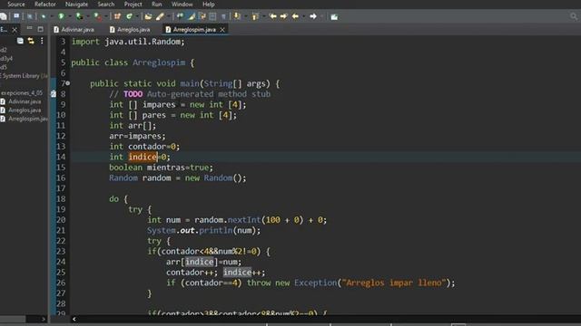 eclipse workspace Unidad5 src exepciones 4 05 Adivinar java Eclipse IDE 2022 05 06 21 30 16 смотреть онлайн
