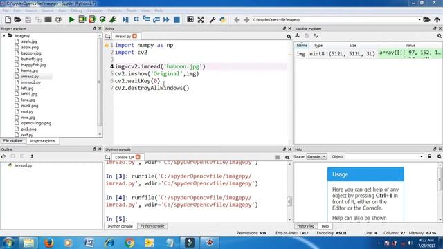 opencv tutorial python