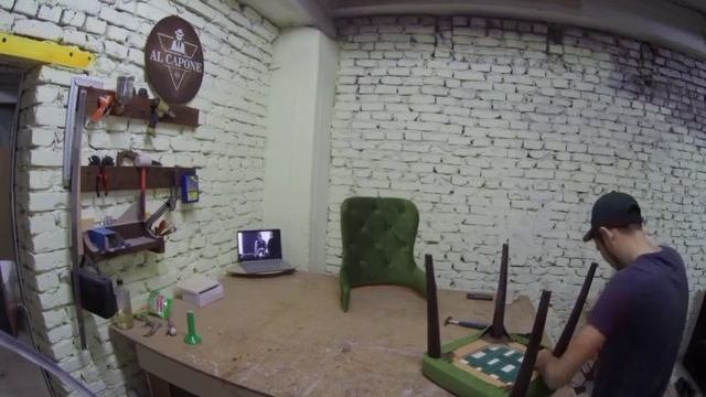 сборка мягкого стула, обтяжка стула