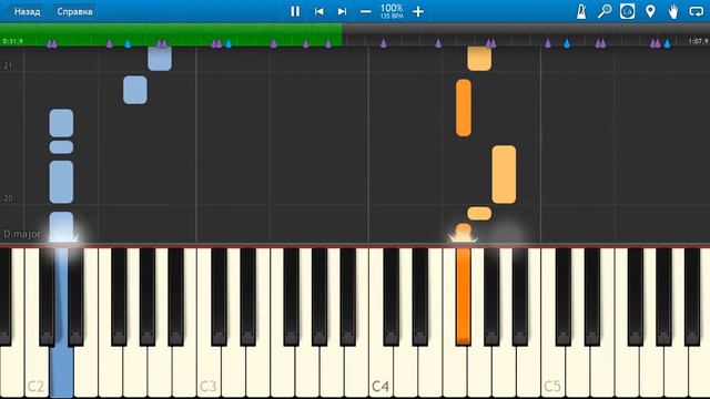Сплин - Мое Сердце (на пианино Synthesia) смотреть онлайн