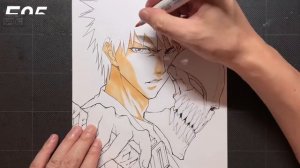 【BLEACH】黒崎一護 描いてみた | Drawing Ichigo Kurosaki | copic