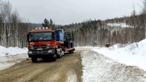 Грейдер John Deere 772G,работа по лесовозным дорогам