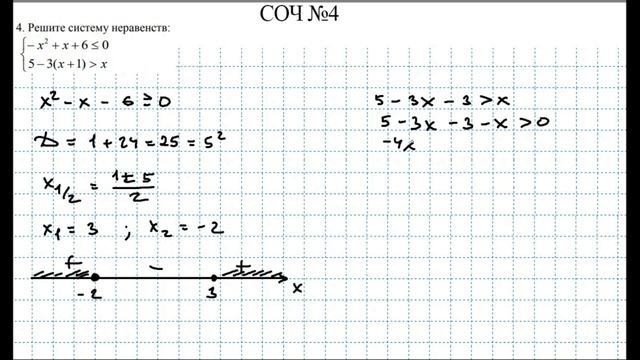 СОЧ №4 за 4 четверть  / Вариант 1 / Алгебра / 8 класс смотреть онлайн