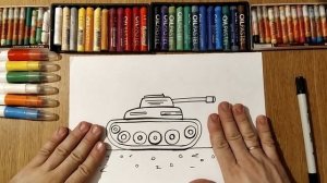 Как нарисовать Танк/ Открытка на 23 февраля / Урок Рисования / How to Draw a Tank / Drawing Lesson