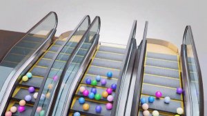 Marble Run Animation: 16,000 color balls on escalator screening V04