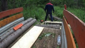 ЛЕСНАЯ СКАМЕЙКА ИЗ ВАЛЕЖНИКА /