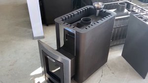 Дровяная печь для бани с закрытой каменкой - Волжанка Вектор