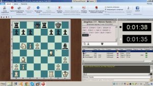 Шахматы.Жертва ферзя в королевском гамбите.Блиц