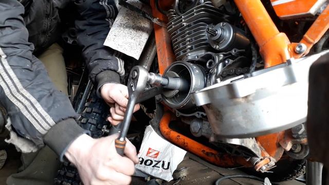 Снятие ротора на мотоцикле Kayo K1 смотреть онлайн