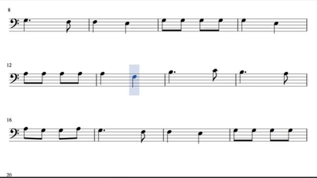 Tengo tengo tengo Partitura de Trombón Chelo Fagot Tuba Bombardino clave de fa смотреть онлайн