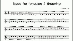 "텅잉과 운지연습1"  (Etude for tonguing & fingering I) 김은산